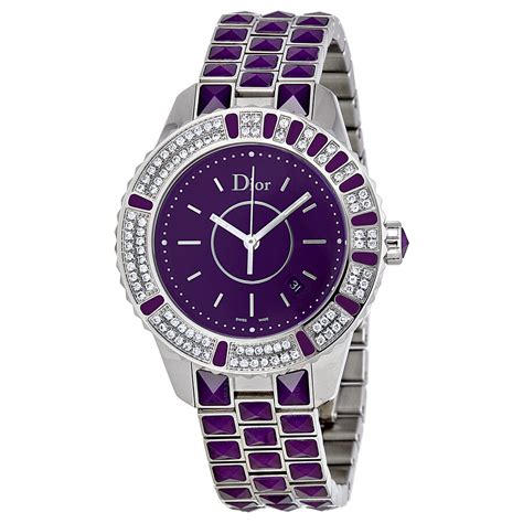 dior purple watch|dior watch with diamonds price.